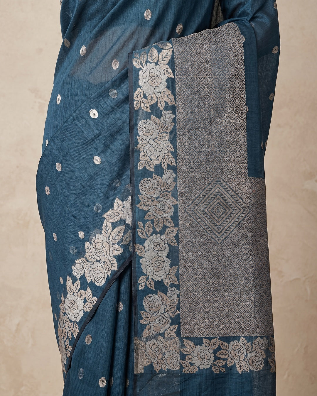 Cotton Blue Saree