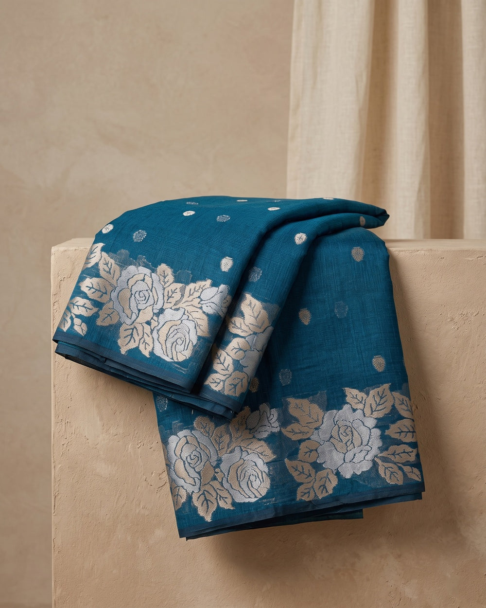 Cotton Blue Saree