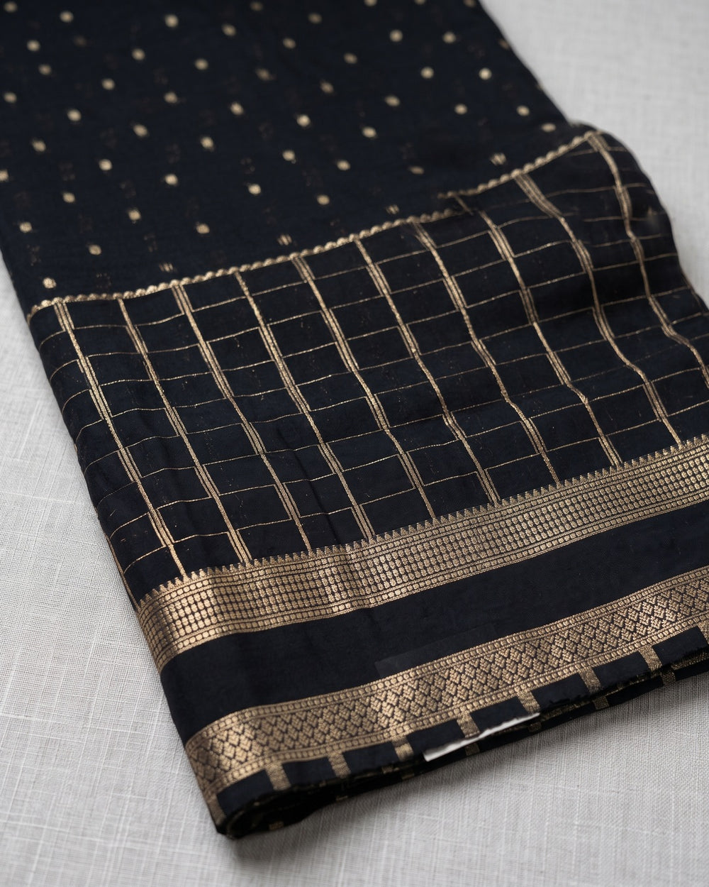 Crepe Black Saree