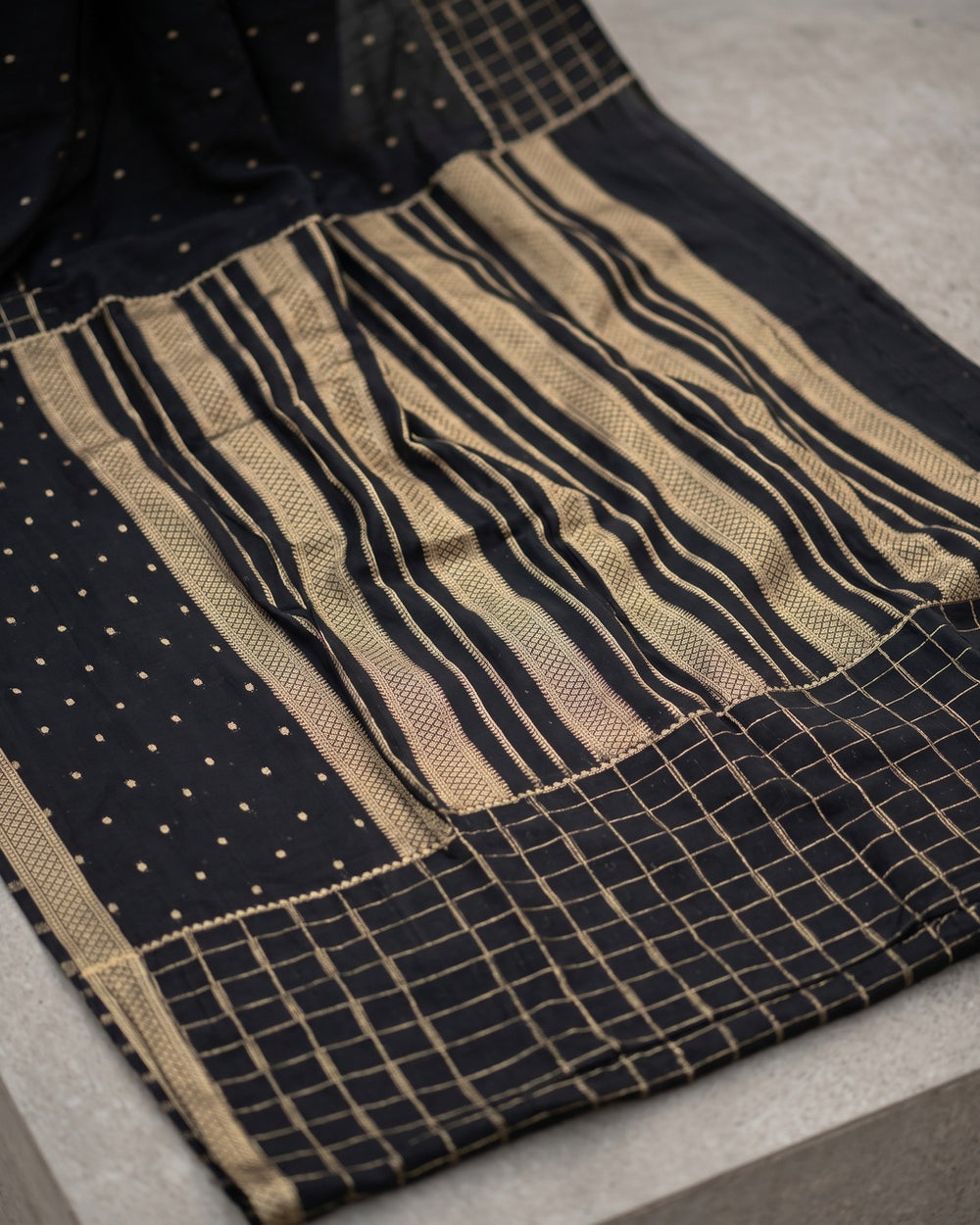 Crepe Black Saree