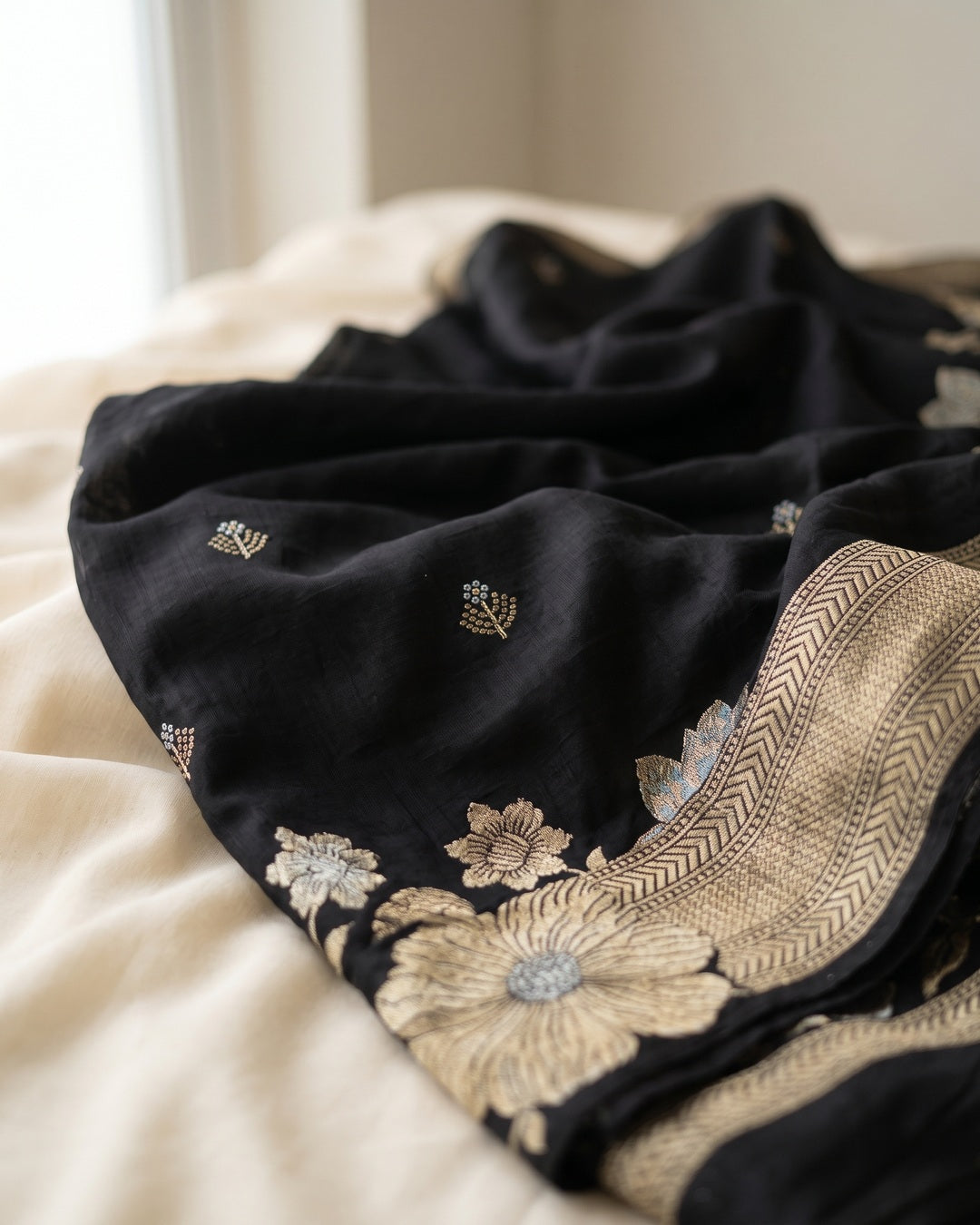 Dola Silk Black Saree