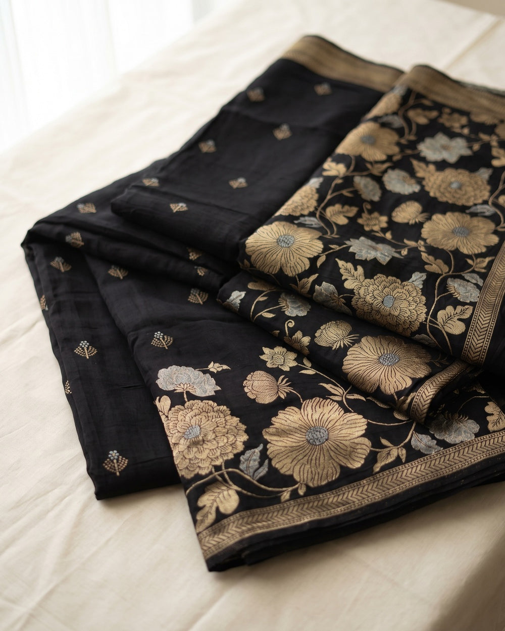 Dola Silk Black Saree