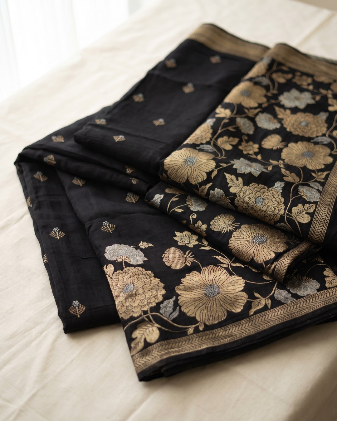 Dola Silk Black Saree