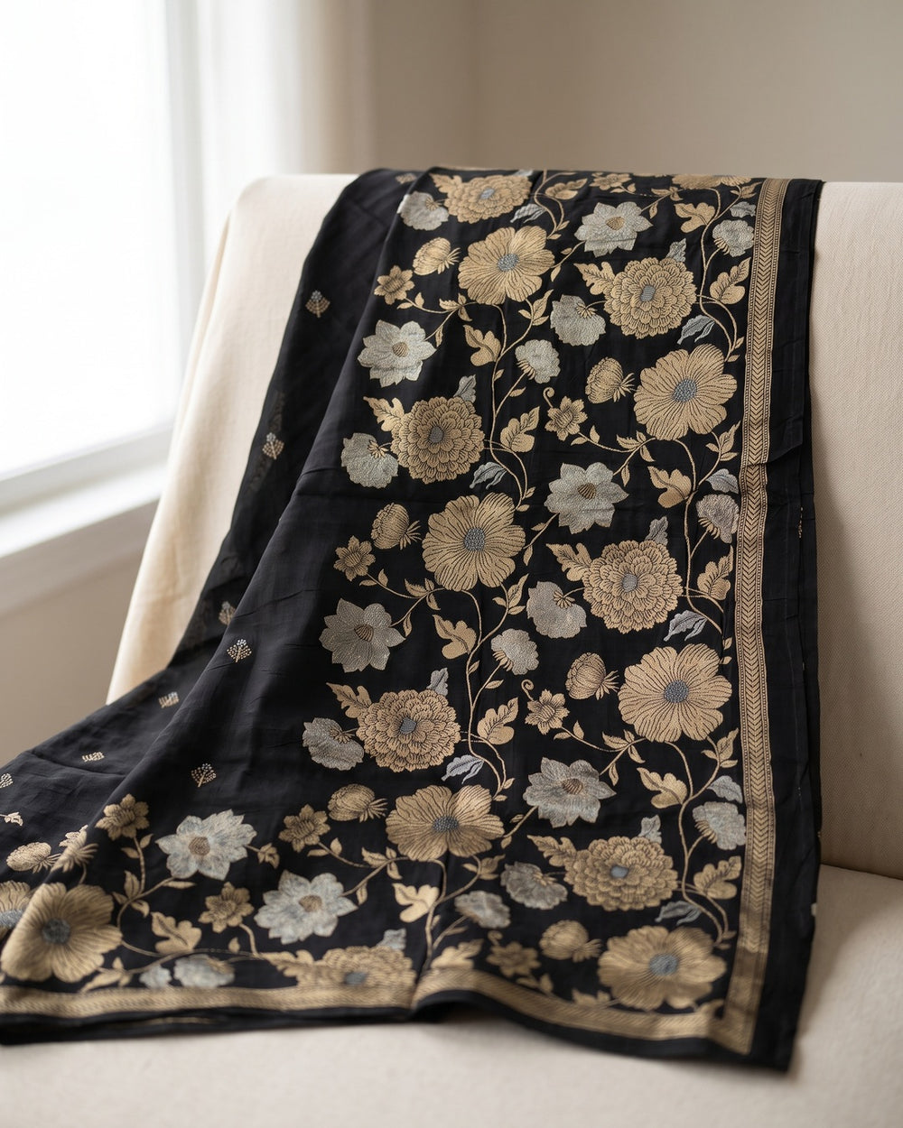 Dola Silk Black Saree