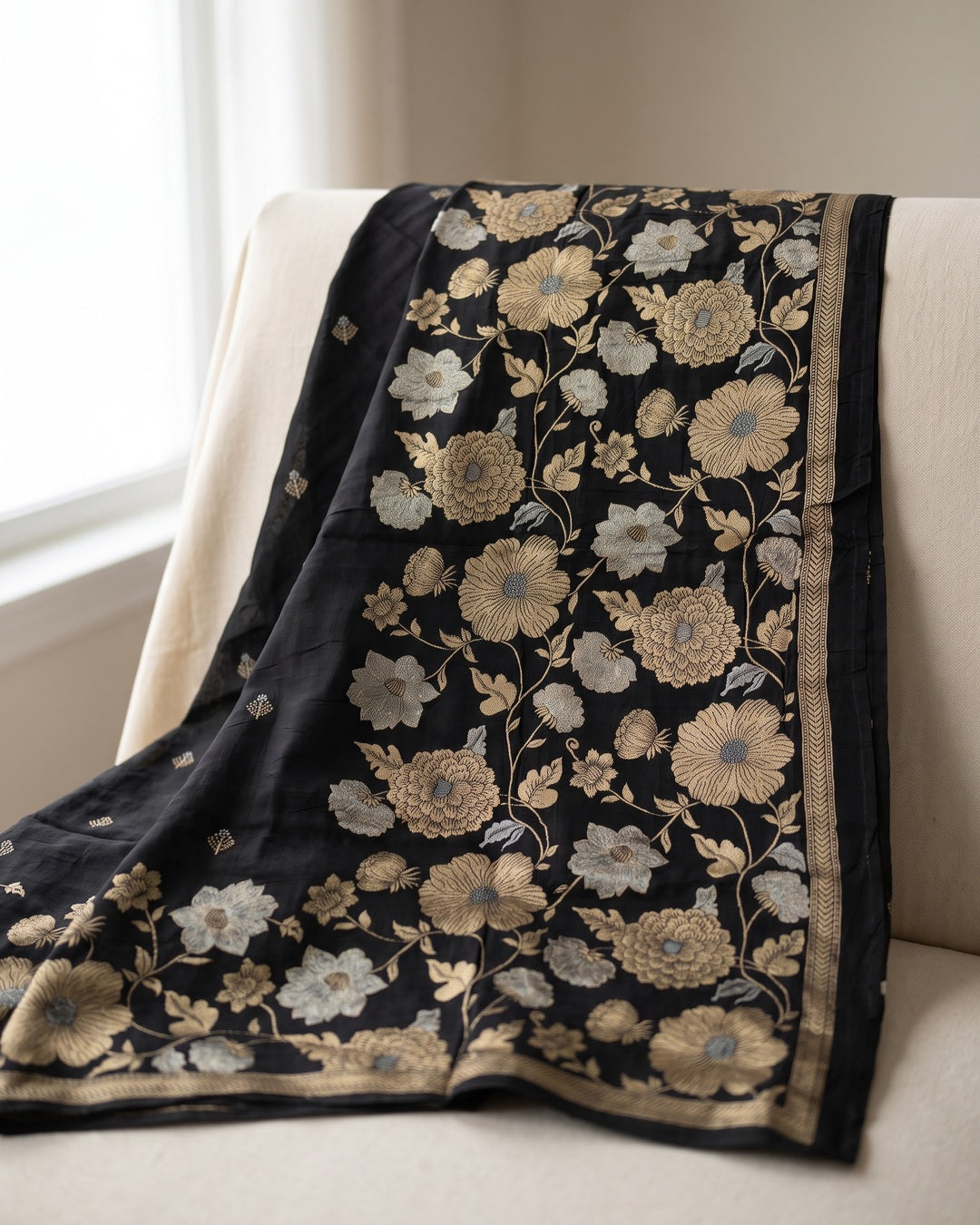 Dola Silk Black Saree