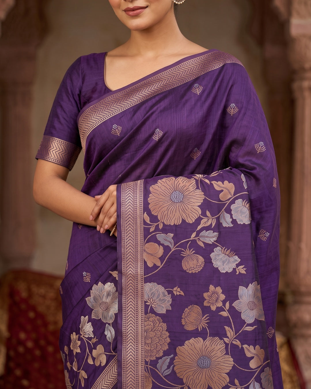 Dola Silk Blue Saree
