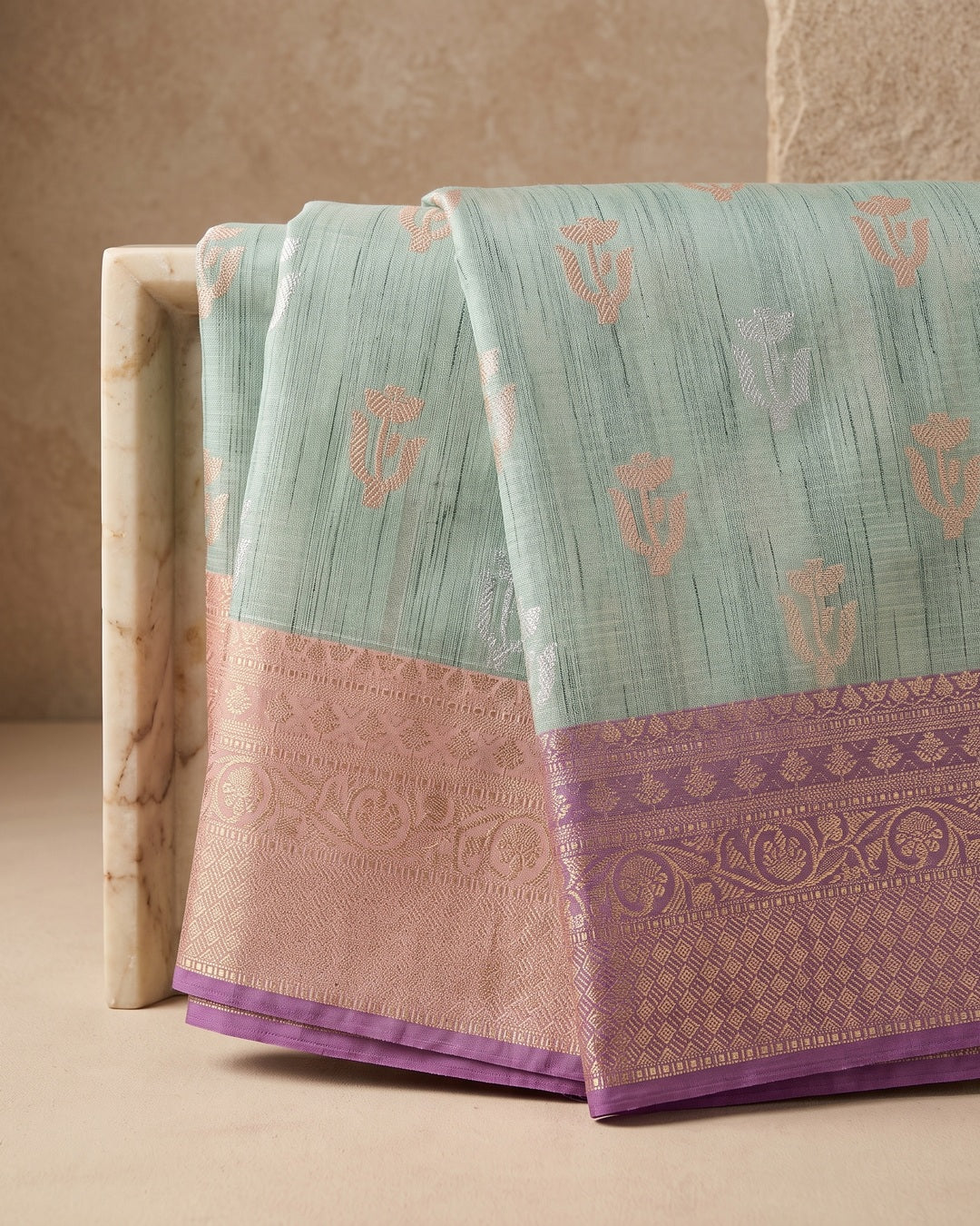 Khadi Green Saree