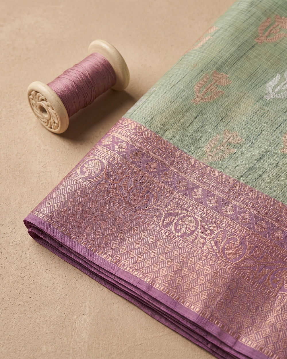 Khadi Green Saree