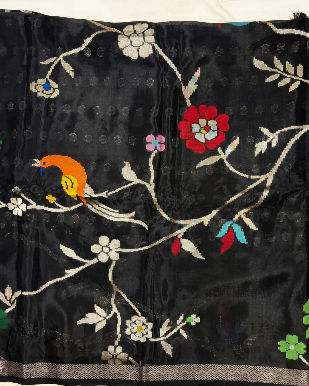 Paper Silk Black Saree