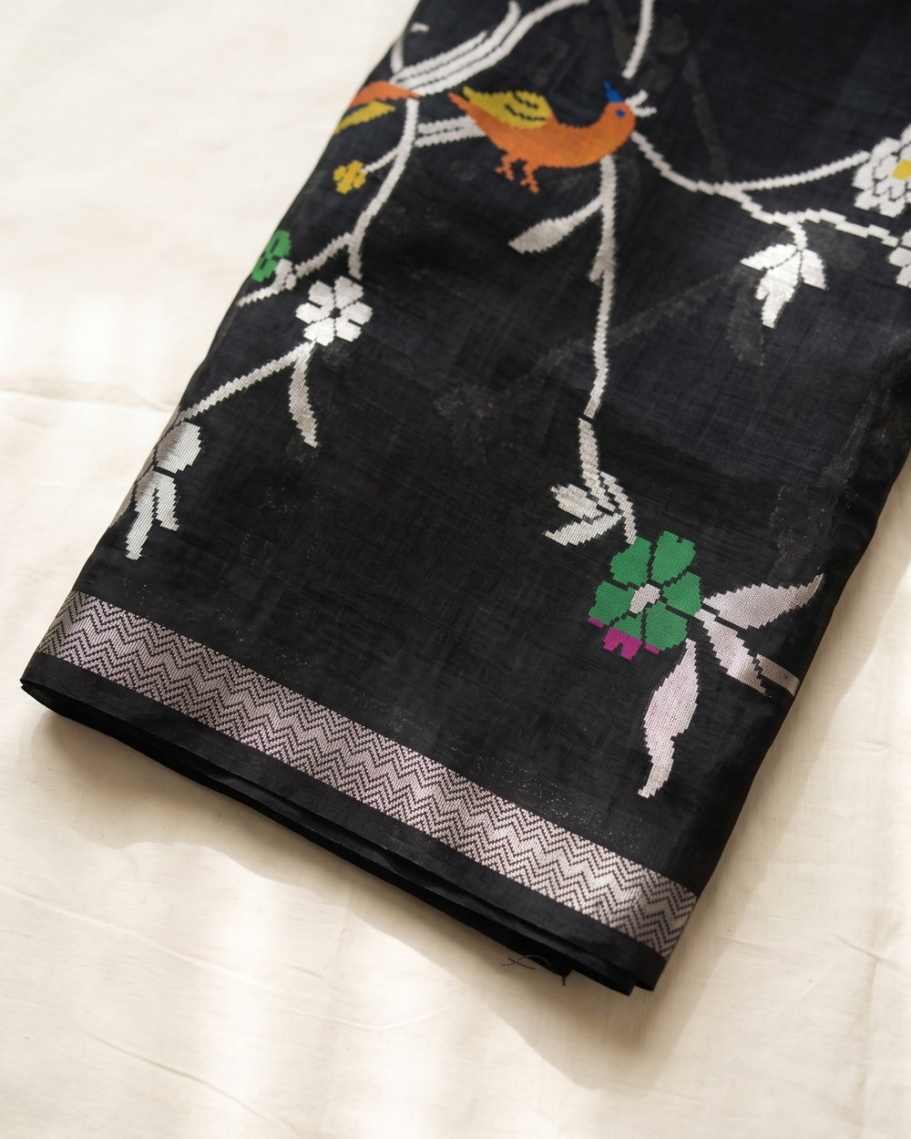 Paper Silk Black Saree