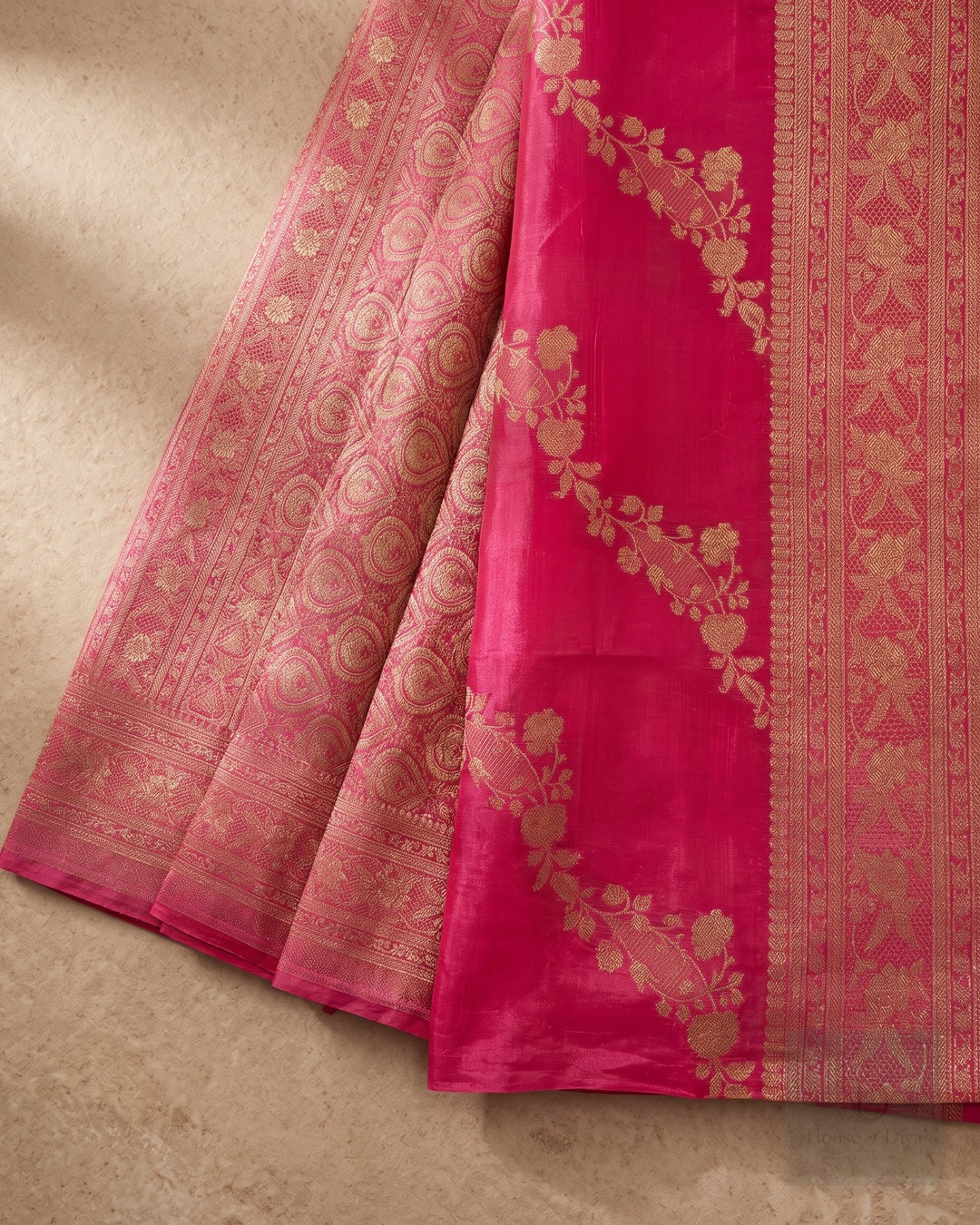 Russian Silk Pink Saree
